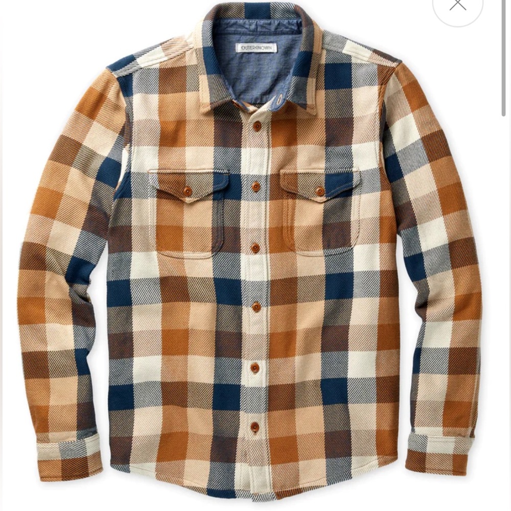 Outerknown Blanket Shirt in Sandy Montana Plaid